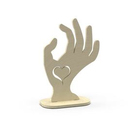 Изделия из дерева (фанеры) Подставка для колец и украшений в виде руки 3DLV-10054 tm10054 купить в твоимодели.рф