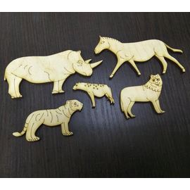 Изделия из дерева (фанеры) Набор №3 Фигурки животных для творчества из  дерева 3DLV-10129 tm10129 купить в твоимодели.рф