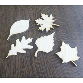 Изделия из дерева (фанеры) Набор №3 Листья для творчества из  дерева 3DLV-10130 tm10130 купить в твоимодели.рф