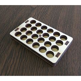 Изделия из дерева (фанеры) Подставка №1 для 24 пальчиковых батареек типоразмера АА 3DLV-10118 tm10118 купить в твоимодели.рф