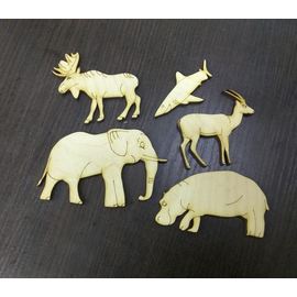 Изделия из дерева (фанеры) Набор №2 Фигурки животных для творчества из  дерева 3DLV-10124 tm10124 купить в твоимодели.рф