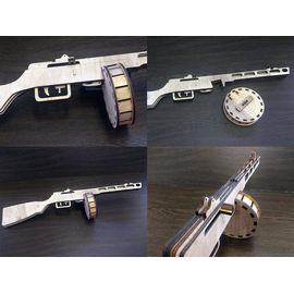 Изделия из дерева (фанеры) Автомат ППШ СССР собранный из  дерева tm10187-S купить в твоимодели.рф