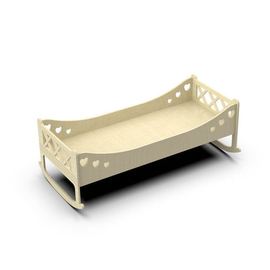 Изделия из дерева (фанеры) Детская кроватка - качалка №2 для кукол до 50см (3DLV-10047) tm10047 купить в твоимодели.рф