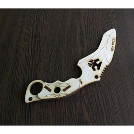Изделия из дерева (фанеры) Нож Tactical knife №5 из  дерева 1:1 Набор для сборки (3DLV-10184) tm10184 купить в твоимодели.рф