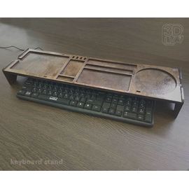 Изделия из дерева (фанеры) Подставка №2 для организации рабочего места над клавиатурой ПК (лакированная) tm10042-2KL купить в твоимодели.рф