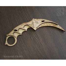 Изделия из дерева (фанеры) Нож karambit №4 CS:GO из  дерева 1:1 Cyber (3DLV-10183) tm10183-S купить в твоимодели.рф