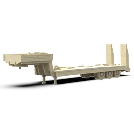 Изделия из дерева (фанеры) ЧМЗАП 9990 Полуприцеп-тяжеловоз "Грузовики в масштабе" 3DLV-10221 Набор для сборки из  дерева tm10221 купить в твоимодели.рф