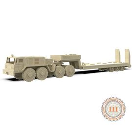 Изделия из дерева (фанеры) МАЗ 537 + ЧМЗАП 9990 Полуприцеп "Грузовики в масштабе" 3DLV-10288 Набор для сборки из  дерева tm10288 купить в твоимодели.рф