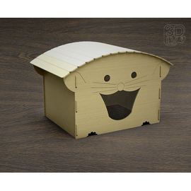 Изделия из дерева (фанеры) Домик для кошки в виде мышки из  дерева tm-19-8498 купить в твоимодели.рф