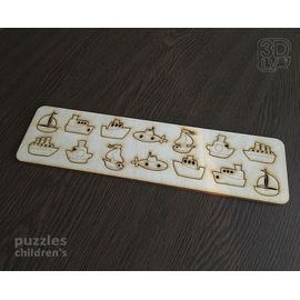 Изделия из дерева (фанеры) Набор пазлов "флот" для творчества из  дерева 3DLV-19-8468 tm-19-8468 купить в твоимодели.рф