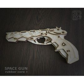 Изделия из дерева (фанеры) Space gun rubber core (Резинкострел) Пистолет и насадка G+ tm-19-8425-S купить в твоимодели.рф