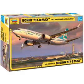 Склеиваемые модели  zvezda 7026 Звезда Боинг-737-8 МАХ Пассажирский авиалайнер 1/144 tm-19-8438 купить в твоимодели.рф