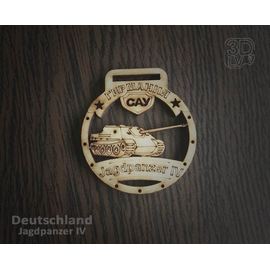Изделия из дерева (фанеры) Jagdpanzer IV Брелок - медаль САУ Германия (дерево) tm-19-8453 купить в твоимодели.рф