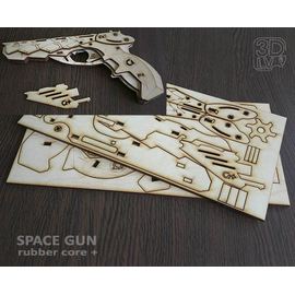 Изделия из дерева (фанеры) Набор для сборки резинкострела Space gun rubber core и насадка G+ tm-19-8121-N купить в твоимодели.рф