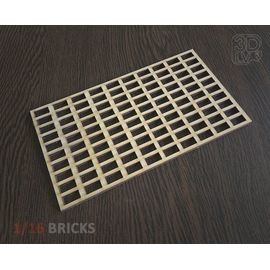 Строительство диорам Форма для изготовления кирпичей 1/16 дерево (3DLV-19-8522) tm-19-8522 купить в твоимодели.рф