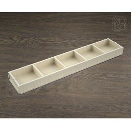 Изделия из дерева (фанеры) Ящик 5 отделений для хранения мелочи  350х75х25мм tm-19-8675 купить в твоимодели.рф