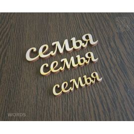 Изделия из дерева (фанеры) Слово "Семья" 3 шт. для поделок и творчества из  дерева tm-19-8505 купить в твоимодели.рф