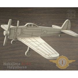 Изделия из дерева (фанеры) Nakajima Ki-43 Hayabusa самолет из дерева серия МПС "Мой первый самолет" tm-19-8647 купить в твоимодели.рф