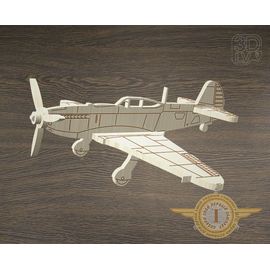 Изделия из дерева (фанеры) Як-9 самолет СССР из  дерева серия МПС "Мой первый самолет" tm-19-8650 купить в твоимодели.рф