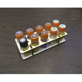 Изделия из дерева (фанеры) Полка подставка для акриловой краски Звезда вместимость 10шт. tm-19-8720 купить в твоимодели.рф