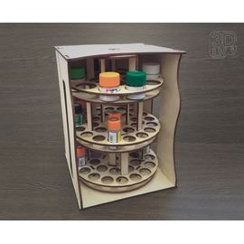 Изделия из дерева (фанеры) Блок RSM-3ZT Органайзер круговой для краски звезда и тамия tm-19-8730 купить в твоимодели.рф