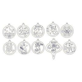 Изделия из дерева (фанеры) 10 моделей новогодних игрушек для елки в векторе DXF №2 [Крыса/мышка] tm-19-8548 купить в твоимодели.рф