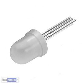 Радиодетали Светодиод 8 мм Трех цветный, матовый RGB (TM-19-8507) tm-19-8507 купить в твоимодели.рф