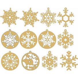 Изделия из дерева (фанеры) 12 макетов новогодних снежинок на елку в векторе .dfx . ai​ №7 tm-19-8759 купить в твоимодели.рф