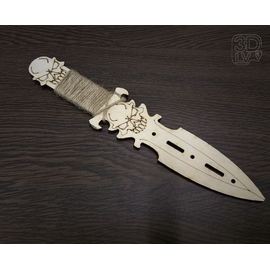 Изделия из дерева (фанеры) Метательный нож Throwing Knife №2 копия из фанеры 1:1 tm-19-8753 купить в твоимодели.рф