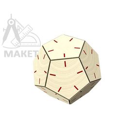 Изделия из дерева (фанеры) 12 гранный шар макет в векторе DXF фанера 4 мм (200 мм) tm-19-8672 купить в твоимодели.рф