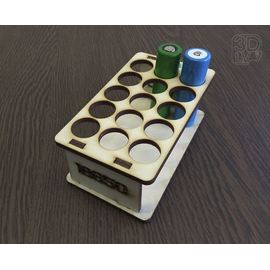 Изделия из дерева (фанеры) Подставка органайзер на 15 аккумуляторов типоразмера 18650 tm-19-8816 купить в твоимодели.рф