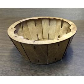 Изделия из дерева (фанеры) Корзинка для подарка - отличное решение подарка на 23 февраля (окрашена) tm-19-8823-KL купить в твоимодели.рф