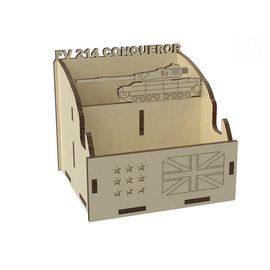 Изделия из дерева (фанеры) Органайзер школьный для канцелярии и смартфона FV 214 «Conqueror» tm-19-8908 купить в твоимодели.рф