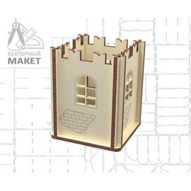 Изделия из дерева (фанеры) Подставка органайзер для канцелярии . Макет в векторе DFX, .AI, .CDR .SVG 3 и 4мм tm-19-8923 купить в твоимодели.рф