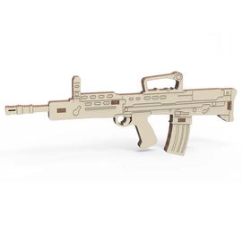 Изделия из дерева (фанеры) Автомат SA80 Англия, Конструктор из дерева 20 см 6 деталей (ОПК-мини) tm-19-8932 купить в твоимодели.рф