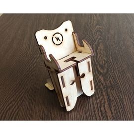 Изделия из дерева (фанеры) Подставка для одного зарядного устройства с проводом (3DLV-19-8868) tm-19-8868 купить в твоимодели.рф