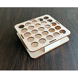 Изделия из дерева (фанеры) Подставка для гильз на 25 ячеек 12 калибра №1 tm-19-9024 купить в твоимодели.рф