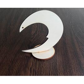 Изделия из дерева (фанеры) Луна (Полумесяц) на подставке. Заготовка для творчества из дерева tm-19-9029 купить в твоимодели.рф