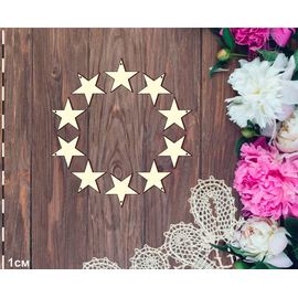Изделия из дерева (фанеры) Звезда 25мм 10 шт. Чипборд для скрапбукинга набор #19-9035 tm-19-9035-4 купить в твоимодели.рф
