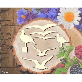 Изделия из дерева (фанеры) Птицы "Чайки" №1 50мм Чипборд для скрапбукинга set #19-9197 tm-19-9197-4 купить в твоимодели.рф