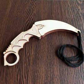 Изделия из дерева (фанеры) Нож karambit №3 в ножнах CS:GO из дерева 1:1 собранная модель + шнурок tm-19-9275+CH купить в твоимодели.рф