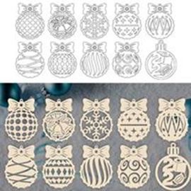 Изделия из дерева (фанеры) 10 моделей новогодних игрушек для елки в векторе DXF №9 tm-19-9330 купить в твоимодели.рф