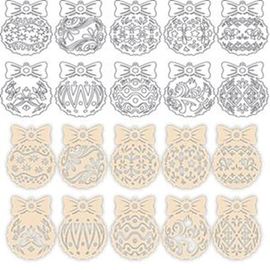 Изделия из дерева (фанеры) 10 моделей новогодних игрушек для елки в векторе DXF №10 tm-19-9331 купить в твоимодели.рф