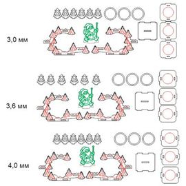 Изделия из дерева (фанеры) Подставка новогодняя для свечек с дедом морозом и елками макет .DFX, .AI, .CDR .SVG tm-19-9359 купить в твоимодели.рф