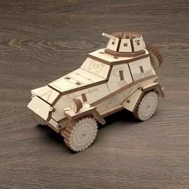 Изделия из дерева (фанеры) Бронеавтомобиль БА-64 "World Of Transport" 3DLV-19-9432 Набор для сборки из дерева tm-19-9432 купить в твоимодели.рф
