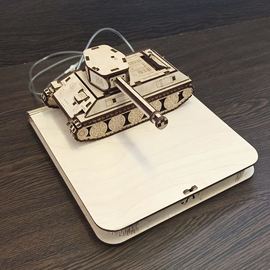 Изделия из дерева (фанеры) Танк Т-34 СССР - корпус+подиум для  автоматической наливайки разливайки на базе Arduino tm-19-9444-2 купить в твоимодели.рф