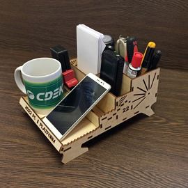 Изделия из дерева (фанеры) Органайзер универсальный настольный и ПК с отделами для хранения для самостоятельной сборки tm-19-9497 купить в твоимодели.рф