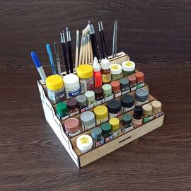 Изделия из дерева (фанеры) Многофункциональные полки для краски, химии и инструмента 200х135х260 tm-19-8625 купить в твоимодели.рф