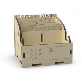 Изделия из дерева (фанеры) Органайзер школьный для канцелярии и смартфона ИС-6 СССР tm-19-8910 купить в твоимодели.рф