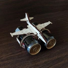 Изделия из дерева (фанеры) Подставка для баночного пива в виде самолета (Су-25 Грач для пива, подарок на 23 февраля) 19-9415-2023S купить в твоимодели.рф